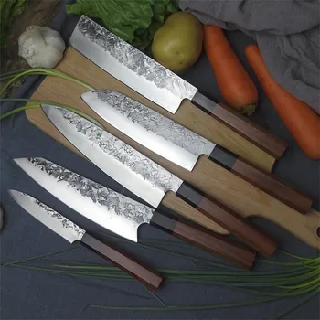 Kuchyňský nůž Sada kuchyňských nožů SU 14048 5ks Hnědá