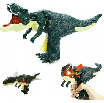 Figurka DINOSAURUS SPOUŠŤ T-REXA INTERAKTIVNÍ SVÍTÍCÍ PISTOLE TOY