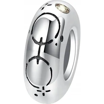 Přívěsek Korálek Přívěsek Stoper Znamení Zvěrokruhu Ryby Stříbro 925 Korálky Trusky