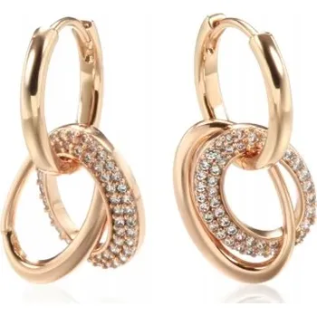 Náušnice Náušnice pozlacené zirkony měď rose gold