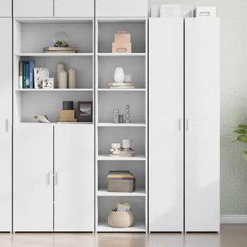 Příborník do zásuvky Skříň highboard bílá 45 x 41 x 185 cm kompozitní dřevo - 8721102655791