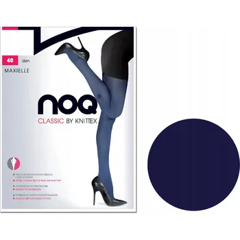 Dámské punčochy Punčocháče hladké Knittex 40 DEN modré Navy Blue velikost 6