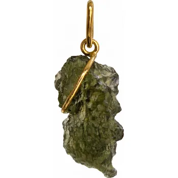 Přívěsek Zlatý přívěsek s vltavínem P25 0073