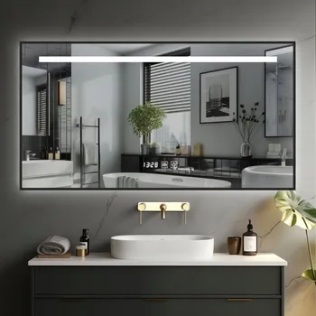 Zrcadlo IREDA Koupelnové zrcadlo s LED osvětlením, 80 x 60 cm