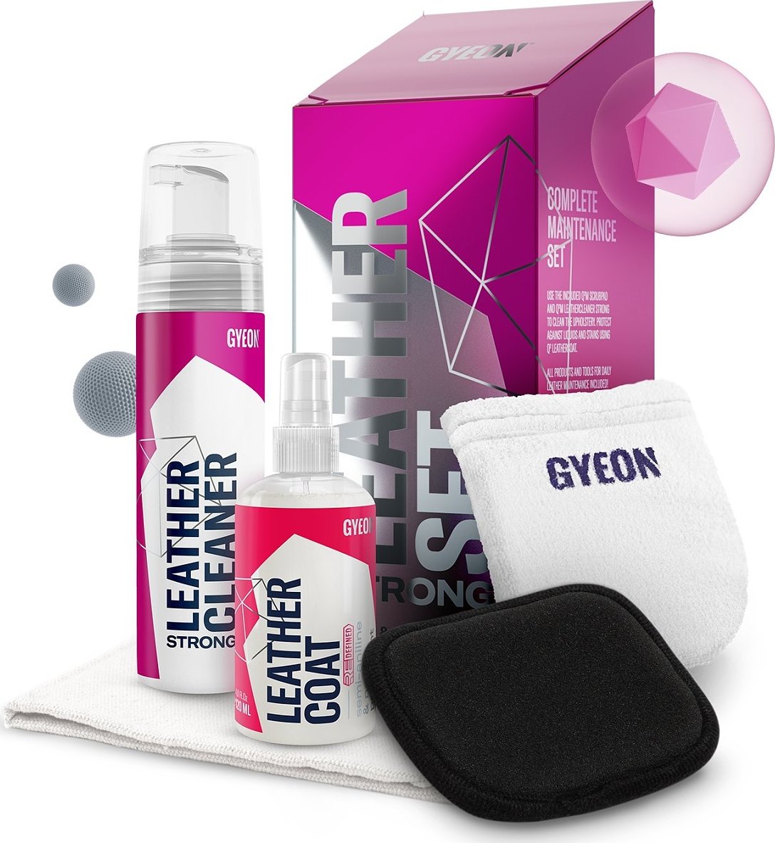 Gyeon Q2M LeatherSet Strong 200+120ml set na ošetření kůže