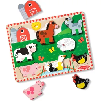 Melissa & Doug dřevěné puzzle farma