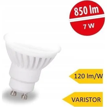 Žárovka LED ŽÁROVKA 7W 850lm GU10 120lm/W 3000K s varistorem