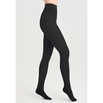 Dámské punčochy Vlněné punčocháče ARCTIC WOOL černé 200 DEN S/M