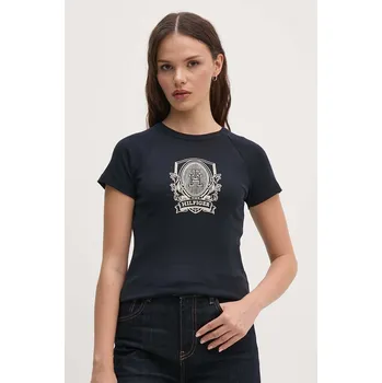 Pánské tričko Bavlněné tričko Tommy Hilfiger WW0WW42089 námořnická modř 59X, vel. S