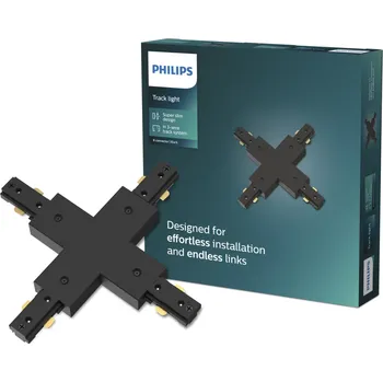 vypínač Philips Vypínač Krzyżowy typ X Złącze do Szyn Oświetleniowych Szynoprzewodów LED Jednofazowych Černý EasyLink Philip