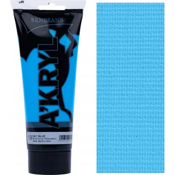 Výtvarná barva Akrylová Barva A'kryl Renesans - 200 ml - 19 nebesky Světle Modrá