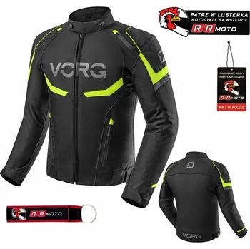 Moto oblečení Pánská motocyklová bunda VORG HORNET FLUO BLK MEMBRÁNA ZATEPLENÍ ZDARMA