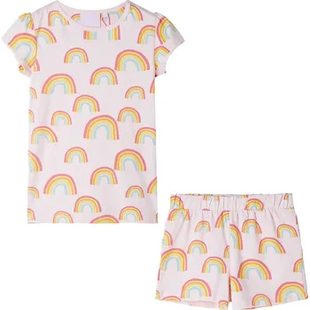 Chlapecké oblečení Dětské pyžamo s krátkým rukávem bledě růžové 128 - 8721012009738