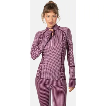 Dámské termoprádlo Funkční triko s dlouhým rukávem Kari Traa SMEKKER 622681 fialová 44X, vel. S