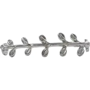 Tkaničky do bot Ozdobná spona na tkaničky - Větvička s listy, stříbrná