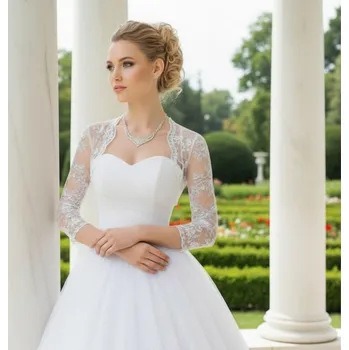 Bolerko Svatební krajkové bolerko - ivory: BF-152 Vybraná velikost: L