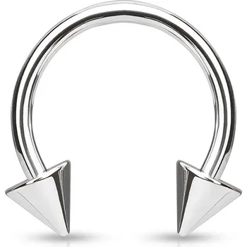 Piercing Atreya Titanová podkova s hroty Velikost: 1,2 mm, Velikost koncovky: 3 mm, Délka / Průměr: 8 mm