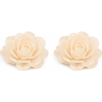 Jedlá dekorace na dort Čínská růže velká- LOSOSOVÁ, 2ks