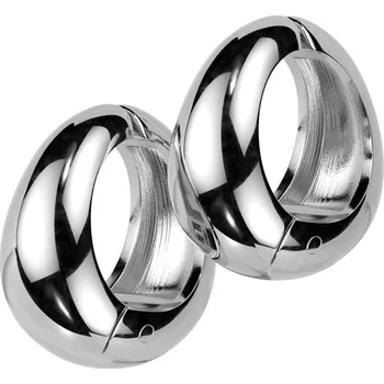 Náušnice Atreya Ocelové kruhové klipsy Marlie Barva: Stříbrná