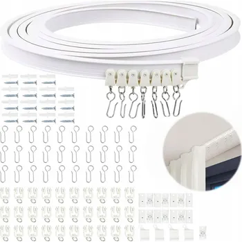 Obraz Jednokolejnicová stropní lišta bílá plastová 500 cm