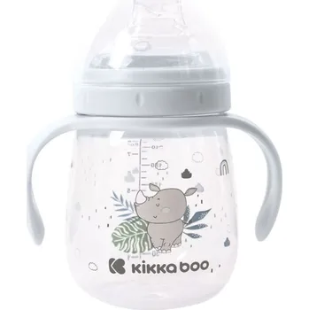 dětská jídelní sada KikkaBoo Hrnek se silikonovým pítkem 240ml 6m+ Savanna Blue