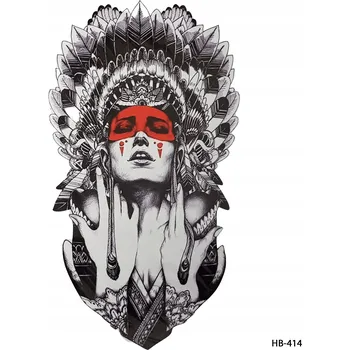 Odstranitelné tetování Dočasné tetování TATTOO 3D vzory INDIÁNKA (Indiánka)