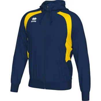 Pánská mikina ERREA´ ERREA ARIS Mikina s kapucí BARVA: tmavě modrá - žlutá, Velikost: XS Raglánové rukávy, kontrastní vsadky, kapuce se šňůrkami