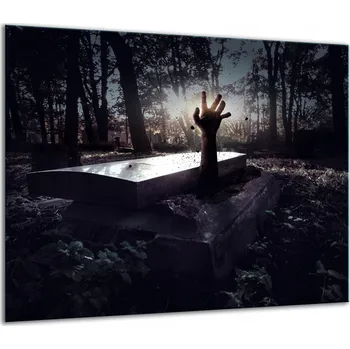 Obraz SKLENĚNÁ OCHRANNÁ DESKA NA SPORÁK 60x52 ČERNÁ