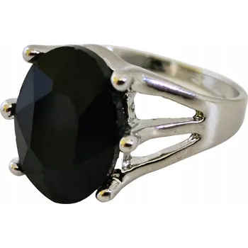 Prsten Stříbrný Prstýnek Velká Zirkon Kámen z Chirurgické Oceli Vintage