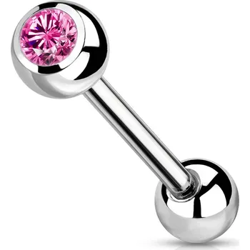 Piercing Atreya Titanová činka Kiss Barva: Růžová, Velikost: 1,6 mm, Délka / Průměr: 16 mm