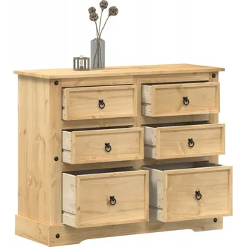 Komoda Komoda Corona, 110x43x91 cm, masivní borovicové dřevo