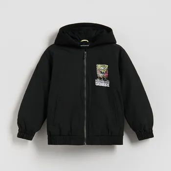 Dětská móda Reserved - Bomber bunda SpongeBob - černý - 805HF-99X - 805HF-99X-152