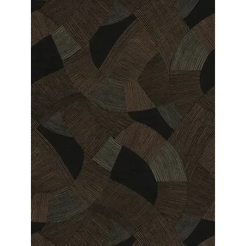 Tapeta A.S. Création | Vliesová tapeta na zeď Cuba 2 79160-5 | 0,53 x 10,05 m | černá, měděná, metalická + Černá, měděná, metalická vliesová tapeta na stěnu 791605 v rozměru 0,53 x 10,05 m