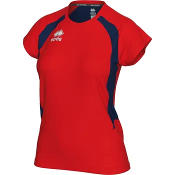 ERREA ANIKA dámské dresové triko – sportovní tréninkový dres BARVA: červená - tmavě modrá, Velikost: XS Raglánové rukávy, kontrastní vsadky, pohodlný střih