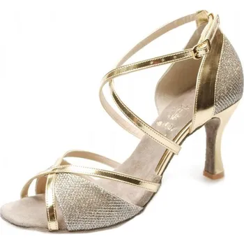Dámské lodičky Dámské taneční boty ARTIS - DL-49 zlatá 7 cm Flare Velikost: 36