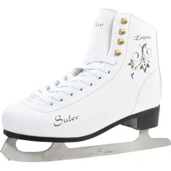 Zimní brusle Dámské krasobrusle Sulov LEONA 43 Bílá, Zlatá, Stříbrná, Černá