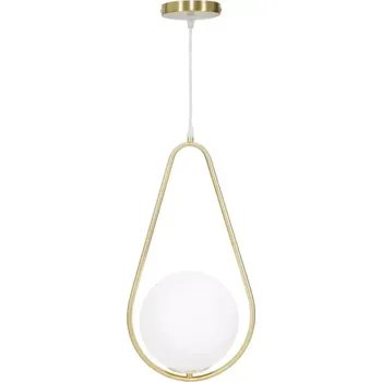 Závěsný lustr Glamy 46 cm bílý/zlatý