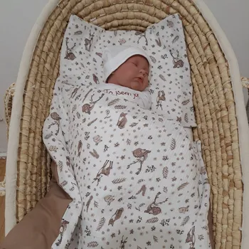 Dětská deka Pro útulný domov Sada polštářek a peřinka Hnědá zvířátka