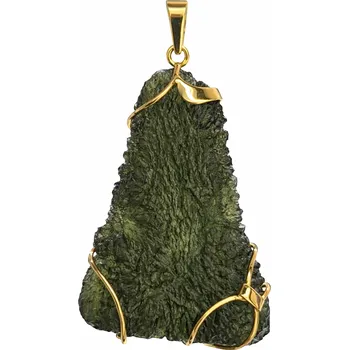 Přívěsek Zlatý přívěsek s vltavínem P25 0031