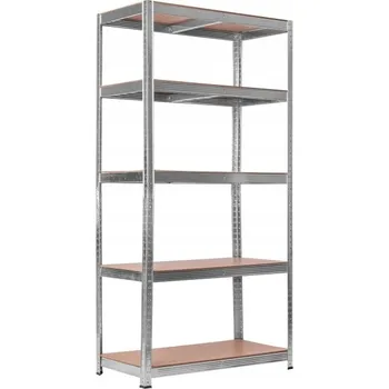 Dílenský regál Kovový regál do skladu, garáže nebo dílny, 5 polic, 180x90x40 cm, nosnost 875 kg