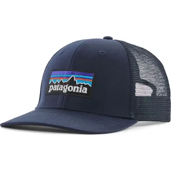 Kšiltovka Kšiltovka Patagonia P-6 Logo Trucker Hat Barva: modrá/šedá