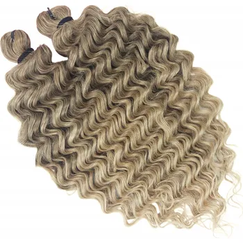 Příčesek Syntetické vlasy AFROLOKI ULTRA DEEP WAVE PRO Ombre Blond Vlny 35 cm 200 g