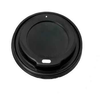 Jednorázové nádobí COFFEE LIMIT Víčko na kelímek papírový 8/9oz + 12oz vending, černé 100ks