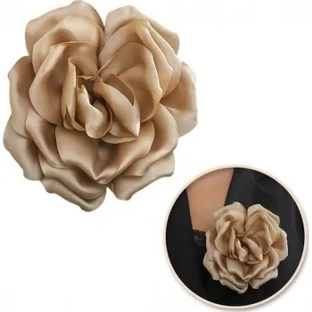 Brož ECARLA brož Květina 12x12 cm Béžová BZ187