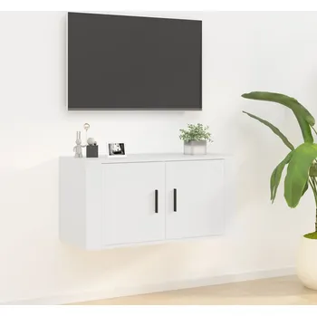 Televizní stolek Nástěnná TV skříňka bílá 80 x 34,5 x 40 cm - 8720845667337