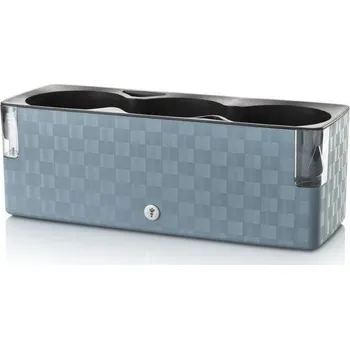Květináč Plastkon Cobble Trio chytrý květináč Ocelově modrá, 39.7x14x14 cm
