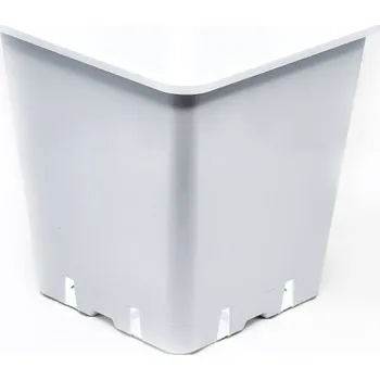 Growmarket Květináč plastový bílý 25x25x26 cm - 11 l