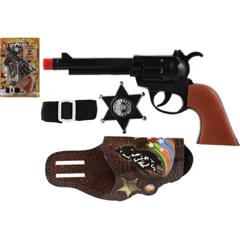 Dětská zbraň Pistole klapací s doplňky plast 22cm na kartě