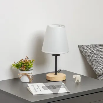 Lampička Brilagi - Stolní lampa NUBILA WOOD 1xE27/25W/230V dub/bílá