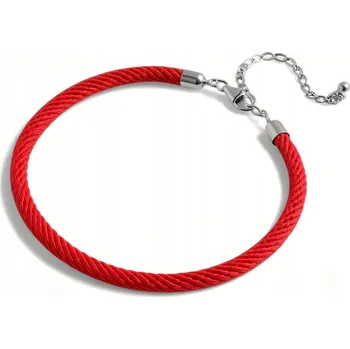 Náramek Šňůrkový náramek na přívěsky Silná nit Stříbro 925 platina